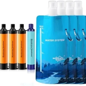 Squeezable Water Filtration System, 23oz Collapsible Bottle