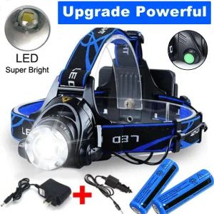 Rechargeable LED Headlamp, with Battery & Charger