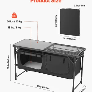 SucceBuy Camping Kitchen Table
