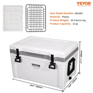 SucceBuy Portable Fully Insulated Ice Chest
