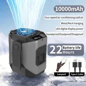 10000mAh Portable Neck Fan